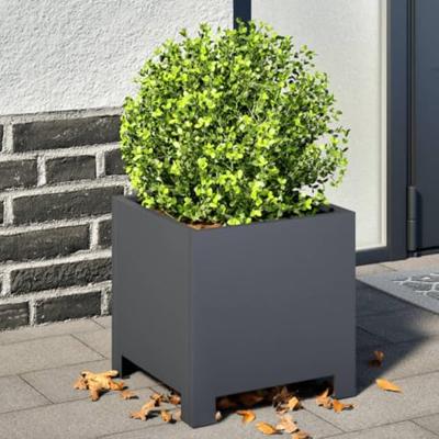 VidaXL Plantenbak 30x30x30 cm staal antracietkleurig VidaXL Plantenbak 30x30x30 cm staal antracietkleurig