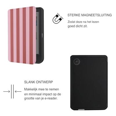 Lunso Kobo Clara BW / Clara Colour hoesje (6 inch) - Vegan Saffiano Leren Sleep Cover - Candy Floss Lunso Kobo Clara BW / Clara Colour hoesje (6 inch) - Vegan Saffiano Leren Sleep Cover - Candy Floss