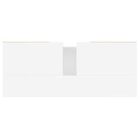 Badkamerkast 80x33x60 cm bewerkt hout wit - thumbnail