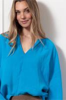 Clarisse blouse - bright blue - 13102 - thumbnail
