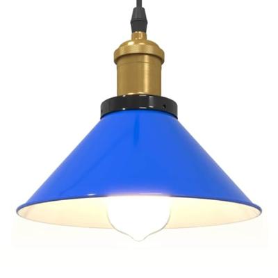 Hanglamp in hoogte verstelbaar E27 22 cm metaal donkerblauw Hanglamp in hoogte verstelbaar E27 22 cm metaal donkerblauw