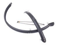 Spatbordset 28" 45 mm kunststof compleet met stangenset - mat zwart - thumbnail