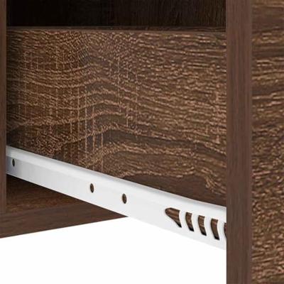 Nachtkastje bruin eikenkleur 30 x 48 x 61 cm Bewerkt hout