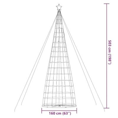 VidaXL Led-kerstboom 1534 leds 500 cm blauw