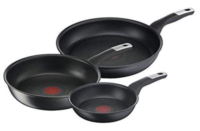 Tefal Unlimited Pannenset 24+28 cm Koekenpannen + Wokpan 28 cm Zwart