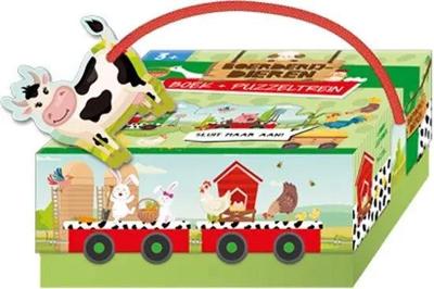 Boerderijdieren- boek + puzzeltrein Boerderijdieren- boek + puzzeltrein