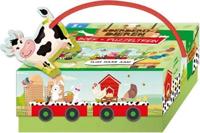 Boerderijdieren- boek + puzzeltrein - thumbnail