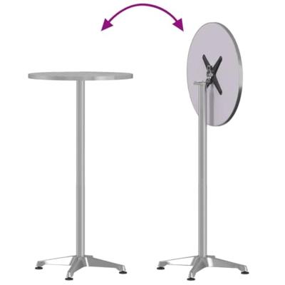 Tuinbartafel in hoogte verstelbaar Ø59,5x70/114,5 cm aluminium Tuinbartafel in hoogte verstelbaar Ø59,5x70/114,5 cm aluminium