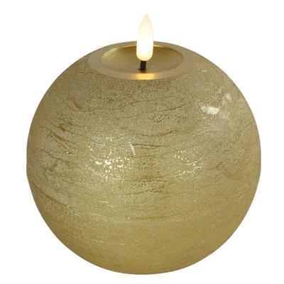 Ledkaars Lyon ro 12x12x12 cm goud Countryfield - Countryfield