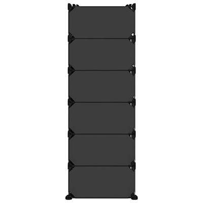 Schoenenrek 94,5x36,5x106 cm polypropeen zwart Schoenenrek 94,5x36,5x106 cm polypropeen zwart