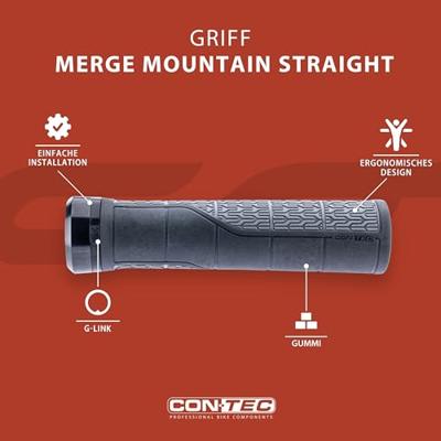 CONTEC handvatten "merge mountain straight" ct grips merge mountain straight, 140 mm, black