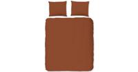 Good Morning Dekbedovertrek "uni dessin" - Terra - (200x200/220 cm) - Katoen - thumbnail