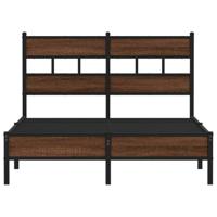 Bedframe zonder matras bewerkt hout bruin eikenkleur 120x190 cm - thumbnail