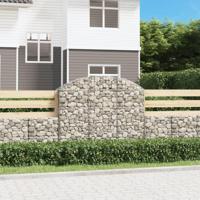 VidaXL Schanskorf gewelfd 150x30x120/140 cm gegalvaniseerd ijzer - thumbnail