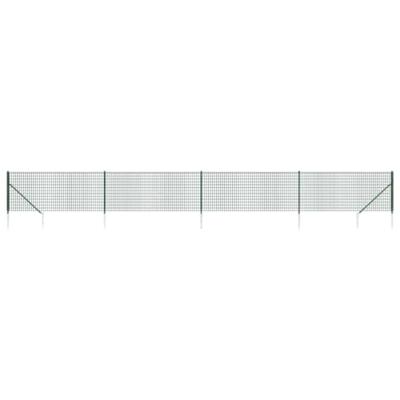 Draadgaashek met grondankers 0,8x10 m groen