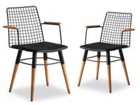 Set van 2 stoelen TREK zwart - thumbnail