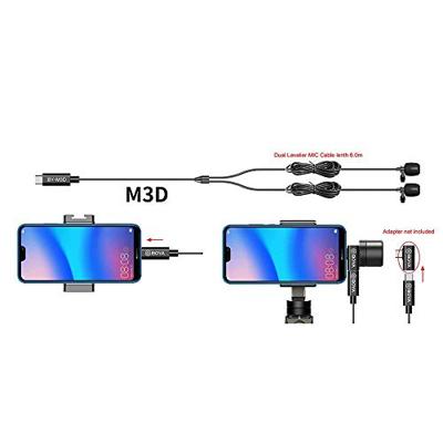 Boya Duo Clip-on Lavalier Microfoon BY-M3D voor USB-C