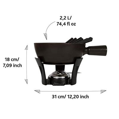 Boska Fondueset Nero - 8 personen - zwart - 2.2 liter