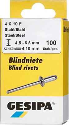 Gesipa 1433572 Popnagel (Ø x l) 4 mm x 10 mm Staal Staal 100 stuk(s) Gesipa 1433572 Popnagel (Ø x l) 4 mm x 10 mm Staal Staal 100 stuk(s)
