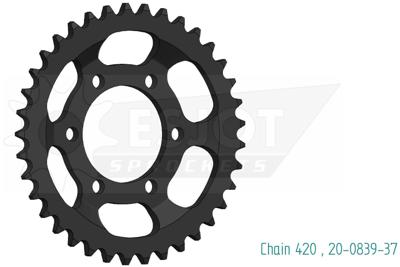 ESJOT Chain wheel 420 37z steel black