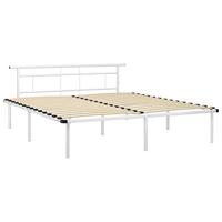 Bedframe metaal wit 200x200 cm - thumbnail