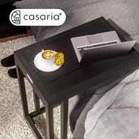 Bijzettafel zwart WPC 65.5x50x40cm - thumbnail