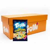 Trolli zure gloeiwormen zakje (18x 200g) - thumbnail