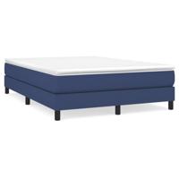 Boxspring met matras stof blauw 140x190 cm - thumbnail