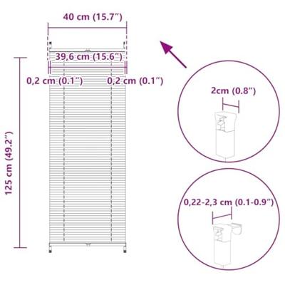 VidaXL Plisséjaloezie 40x125 cm wit