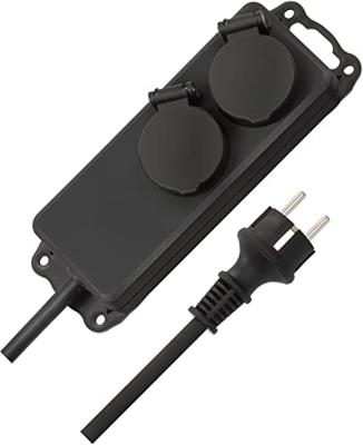 Brennenstuhl Stopcontactverdeler IP44 2-voudig zwart 2m H07RN-F 3G1,5 - 1159930