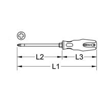 KS Tools 159.1020 1591020 Kruiskop schroevendraaier PH 1 DIN ISO 8764 - thumbnail