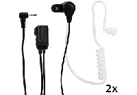 Alecto FRH-10 DUO hoofdtelefoon/headset In-ear Bosbes, Transparant - thumbnail