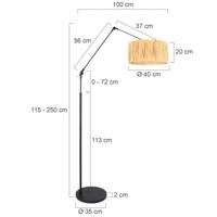 Steinhauer Vloerlamp instelbaarPrestige Chic zwart met strokleurige kap - 3793ZW - thumbnail