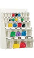 Lockweiler Opbergbakstelling | H684xB600xD185mm | 18 x A, 6 x B, 5 x C, 4 x D | kunststof wit | 1 stuk - 1573313 1573313 - thumbnail