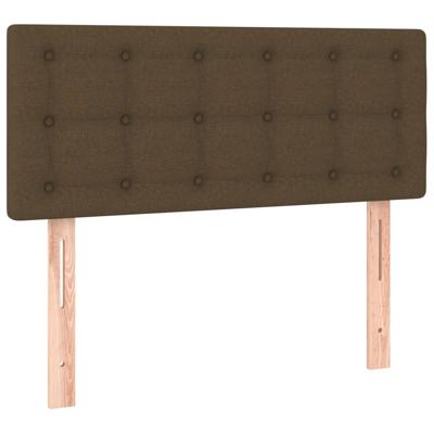 Hoofdbord LED 90x5x118/128 cm stof donkerbruin - thumbnail