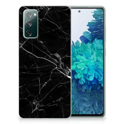 Samsung Galaxy S20 FE | TPU | Siliconen hoesje | Marmer Zwart - Origineel Cadeau Vader