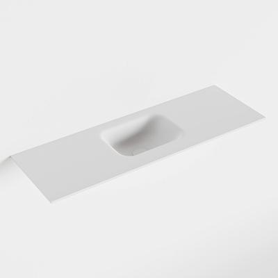 MONDIAZ LEX Talc solid surface inleg wastafel voor toiletmeubel 90cm. Positie wasbak midden