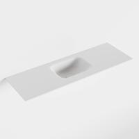 MONDIAZ LEX Talc solid surface inleg wastafel voor toiletmeubel 90cm. Positie wasbak midden - thumbnail