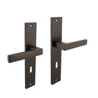 Deurkruk Hera op langschild 245x45mm sleutelgat 72mm antraciet-grijs - thumbnail