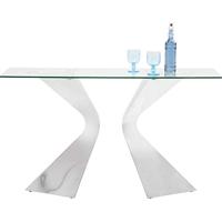 Kare Design Gloria Sidetable 140 Cm Helder Glas Chroom - thumbnail