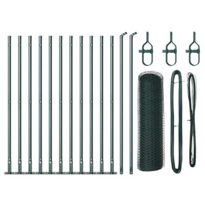 VidaXL Afrasteringspaal groen 25 x 0,6 m (25 mm gaas) staal en pvc