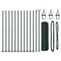 VidaXL Afrasteringspaal groen 25 x 0,6 m (13 mm gaas) staal en pvc - thumbnail