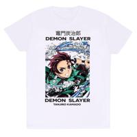 T-Shirt met Korte Mouwen Demon Slayer Whirlpool Wit Unisex - Maat: M - thumbnail
