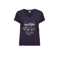 edc Women T-shirt van biologisch katoen donkerblauw - thumbnail