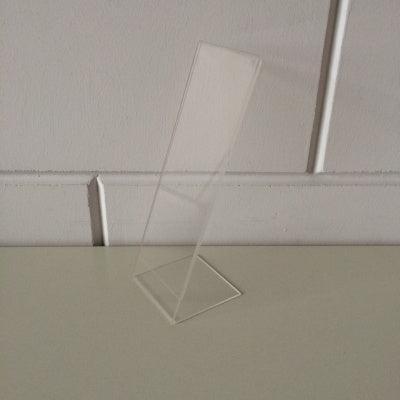 L-standaard acryl bxh 74x210mm. Staand