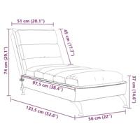 Massage chaise longue met kussens stof blauw - thumbnail