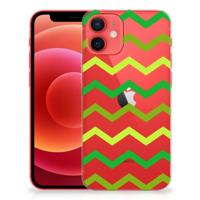iPhone 12 Mini | TPU bumper | Zigzag Groen - thumbnail