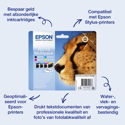 Epson Inktcartridge T0712 Origineel Enkel Cyaan C 13 T 07124012