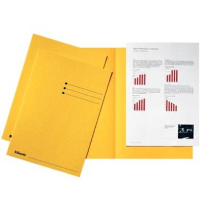 Esselte dossiermap geel, karton van 180 g/m², pak van 100 stuks