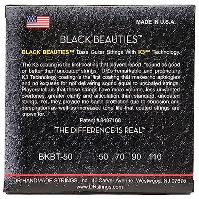 DR Strings BKBT-50 Black Beauties tapered 50-110 set snaren voor elektrische basgitaar